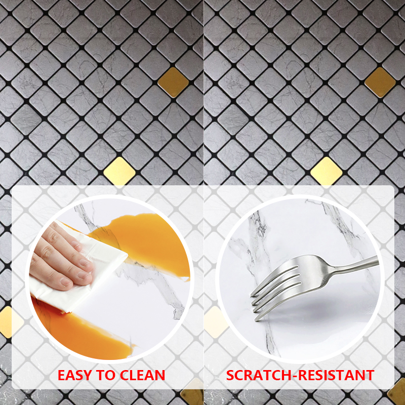 custom self-adhesive IXPE mosaic sticker Bathroom Kitchen waterproof 3d wall sticker for interior decoration