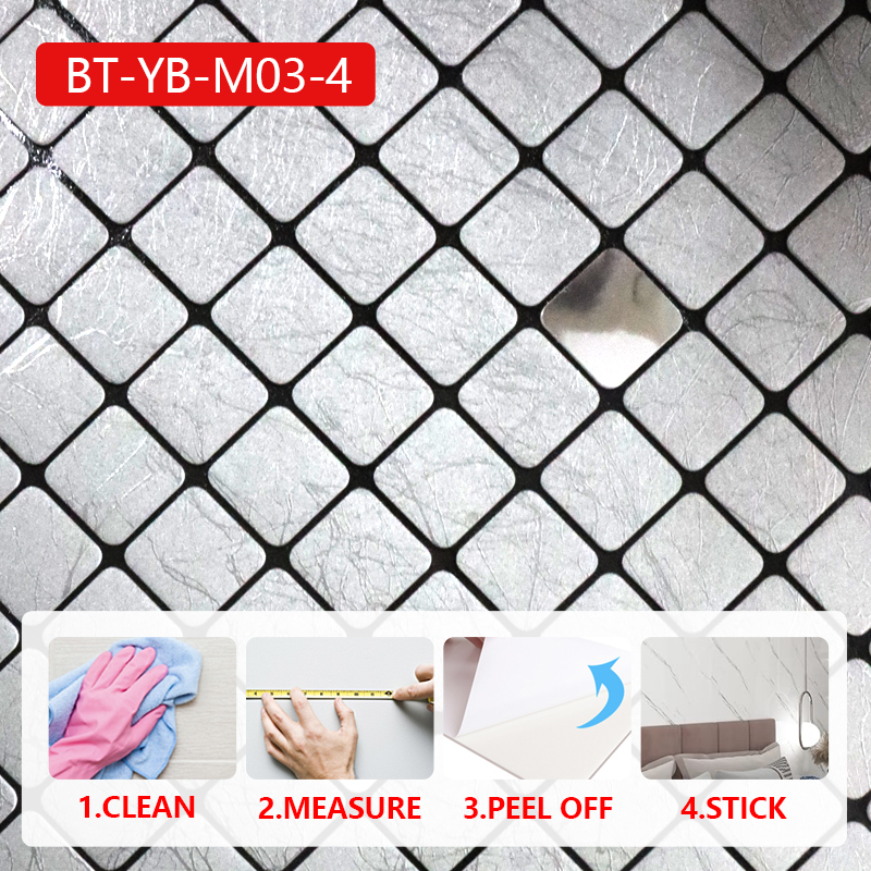 Non-Toxic easy peel 3d wall stickers home decor self-adhesive mosaic wall sticker for Bedroom Living