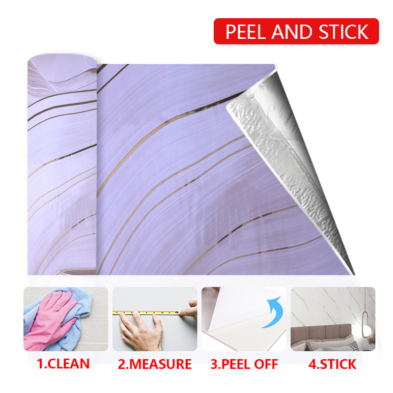 factory wholesale modern design Self Adhesive IXPE Waterproof UV Marble Wall Sticker for Household Use