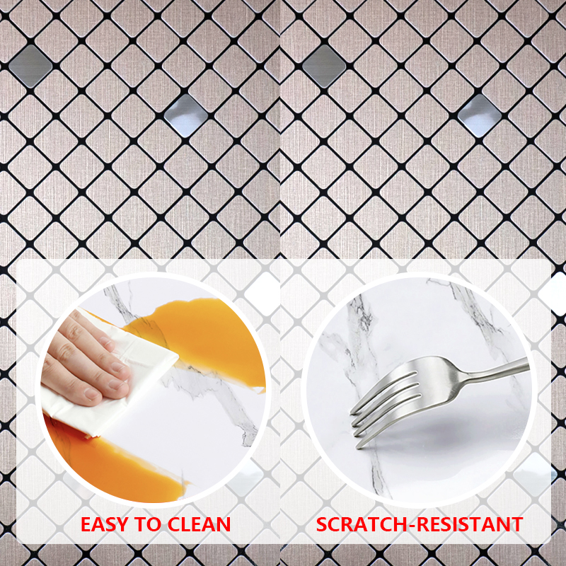 modern design ixpe self-adhesive wall covering Waterproof mosaic wall sticker for kitchen bathroom