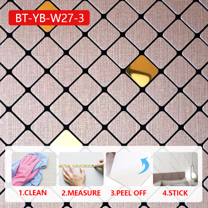 modern home wall stickers easy installing Mosaic Style IXPE self adhesive indoor wall sticker