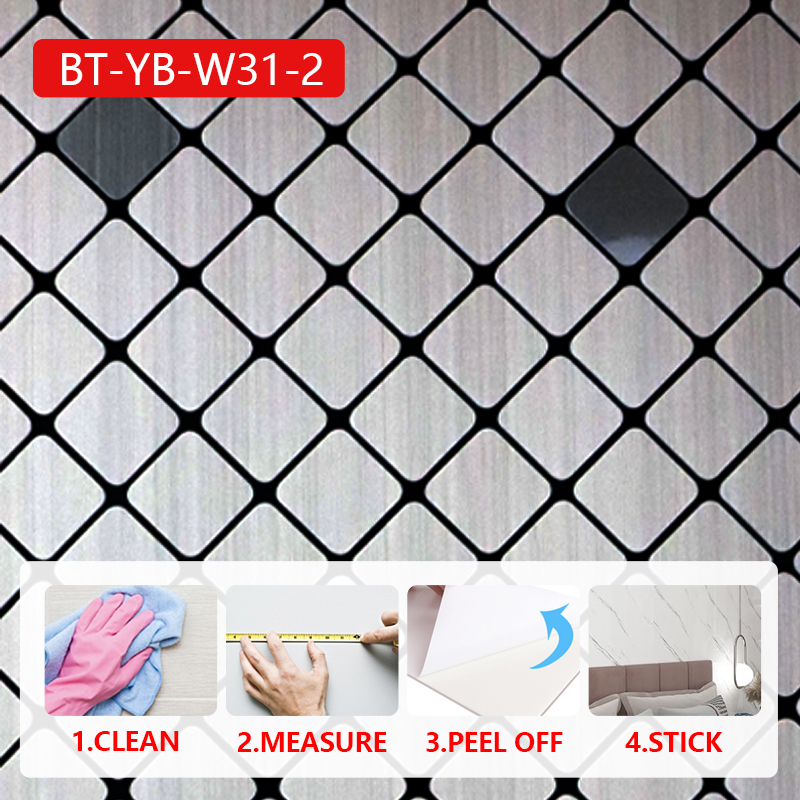 modern design ixpe self-adhesive wall covering Waterproof mosaic wall sticker for kitchen bathroom
