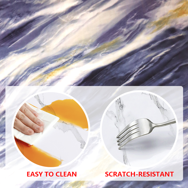 Easy Clean Surface Self-Adhesive Wall Paper Marble Sheet Sticker for Living Room and Bedroom