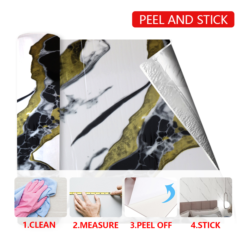 Mold Resistant Waterproof Ixpe Wallpapers Self-Adhesive Wall Sticker for Bathroom and Kitchen