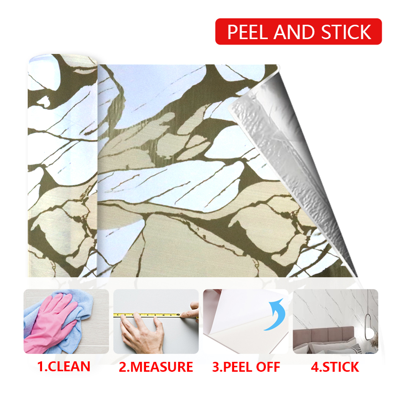 Mold Resistant Waterproof Ixpe Wallpapers Self-Adhesive Wall Sticker for Bathroom and Kitchen