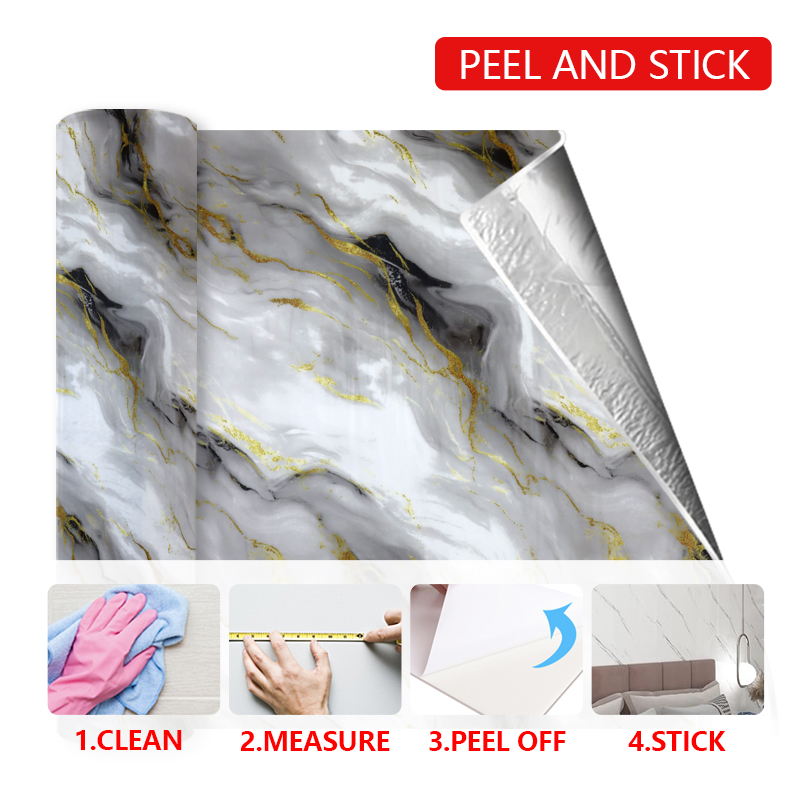 Ixpe Self Adhesive Marble Sheet Sticker Waterproof Home Decor for Modern Interiors