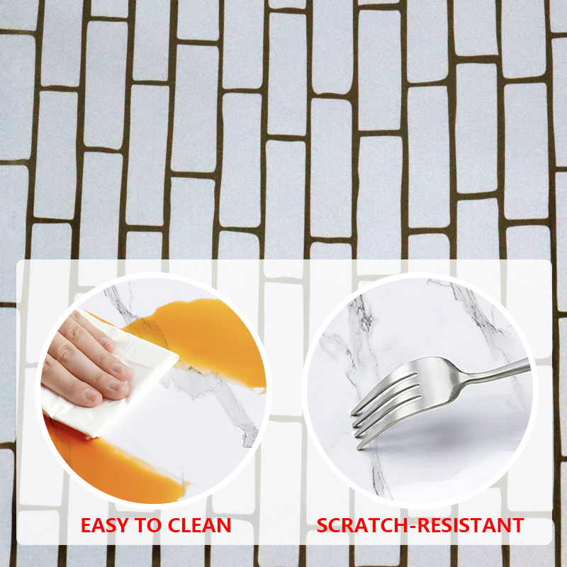 Easy DIY Installation Spanish Style Papel Tapiz Marble Wall Sticker with Metallic Accents