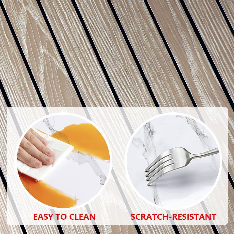 new design indoor decoration self adhesive wall sticker wood veneer fluted wall sticker for home office