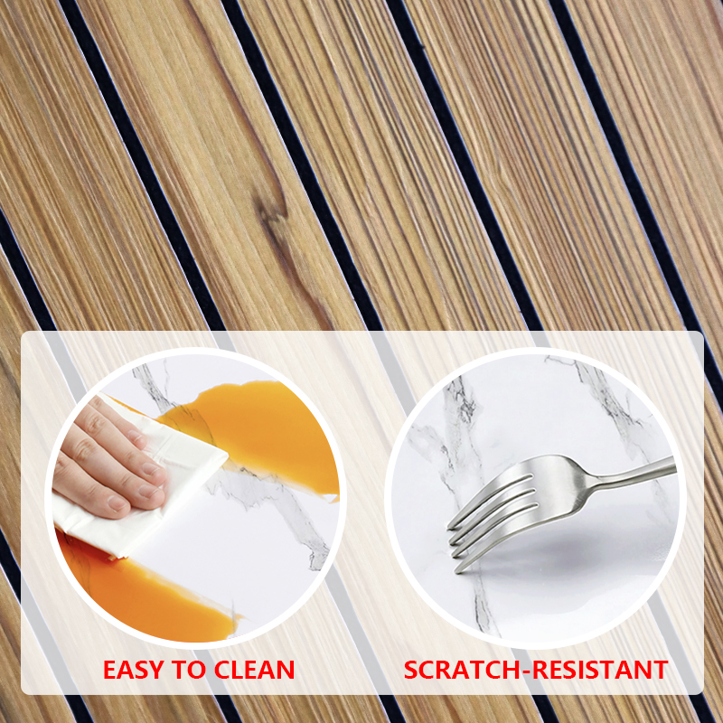 new design waterproof ixpe fluted wall sticker anti scratch high glossy self adhesive wall marble stickers