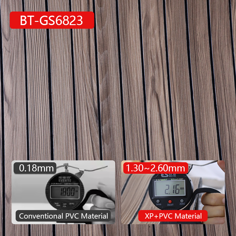 custom color Fluted Wall Stickers wood pattern ixpe self adhesive wall stickers for Living Room and 