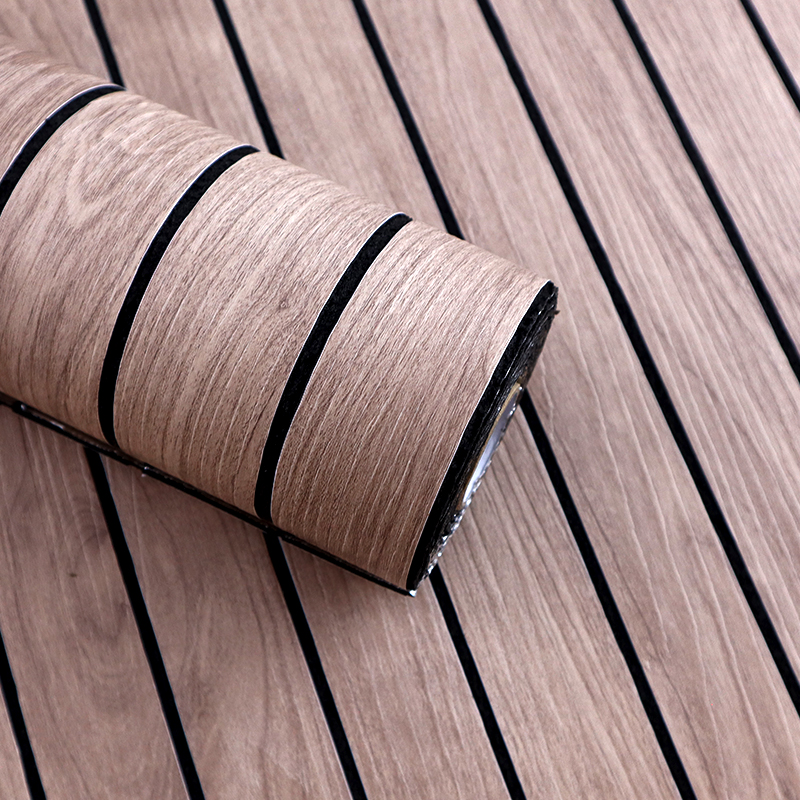 fashion wood grain self-adhesive ixpe fluted wall panel sticker 3d grille wall sticker for wall decoration