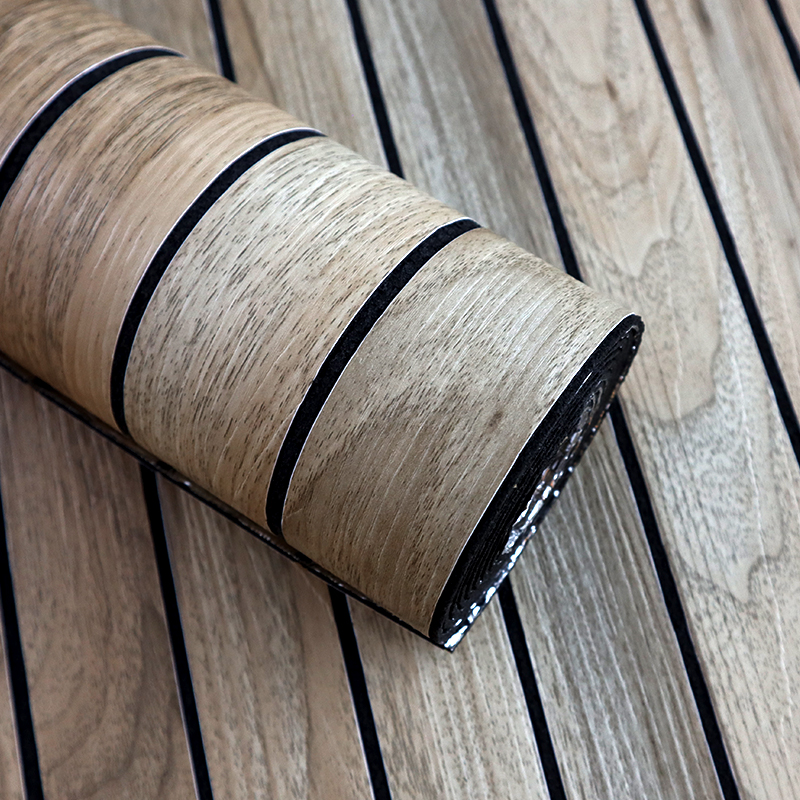 custom color Fluted Wall Stickers wood pattern ixpe self adhesive wall stickers for Living Room and bedroom