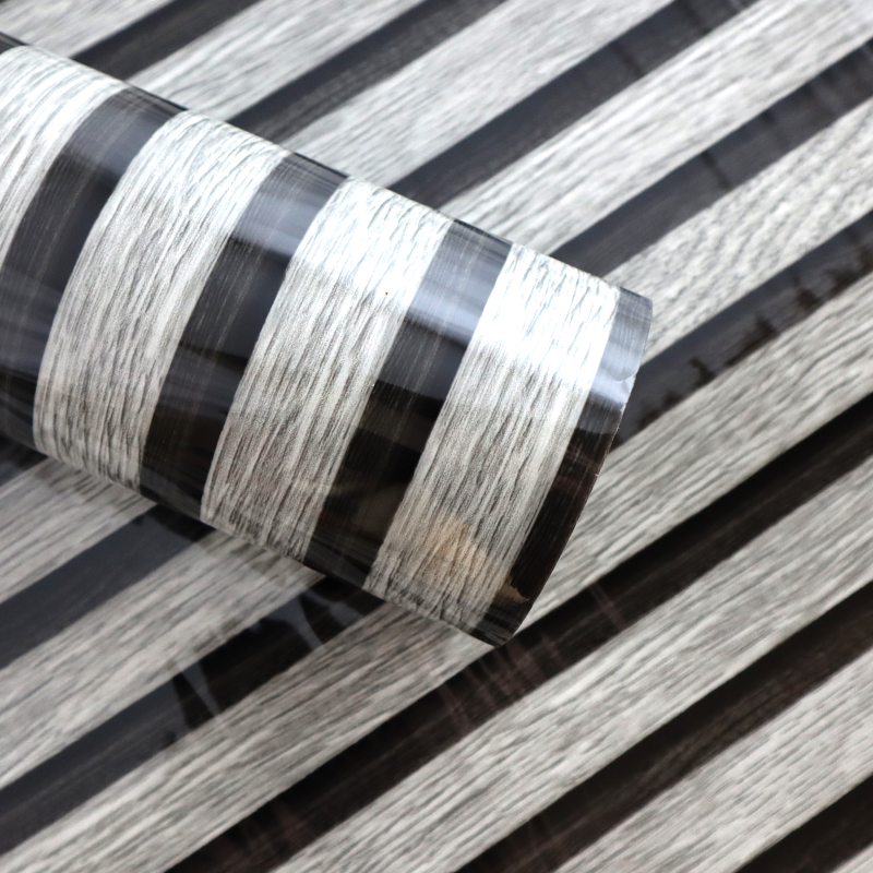 new design indoor decoration self adhesive wall sticker wood veneer fluted wall sticker for home office