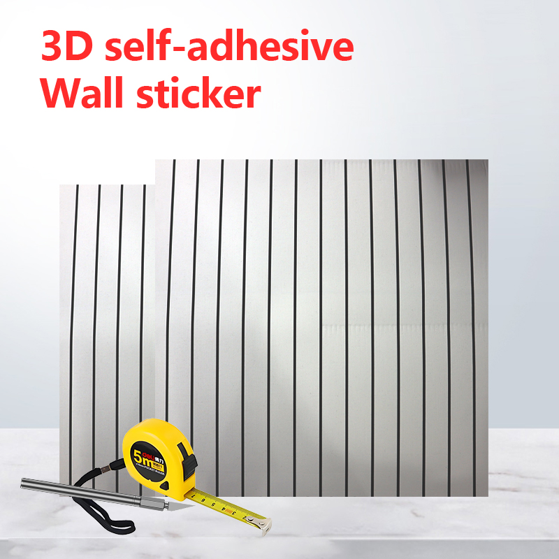 fashion wood grain self-adhesive ixpe fluted wall panel sticker 3d grille wall sticker for wall decoration