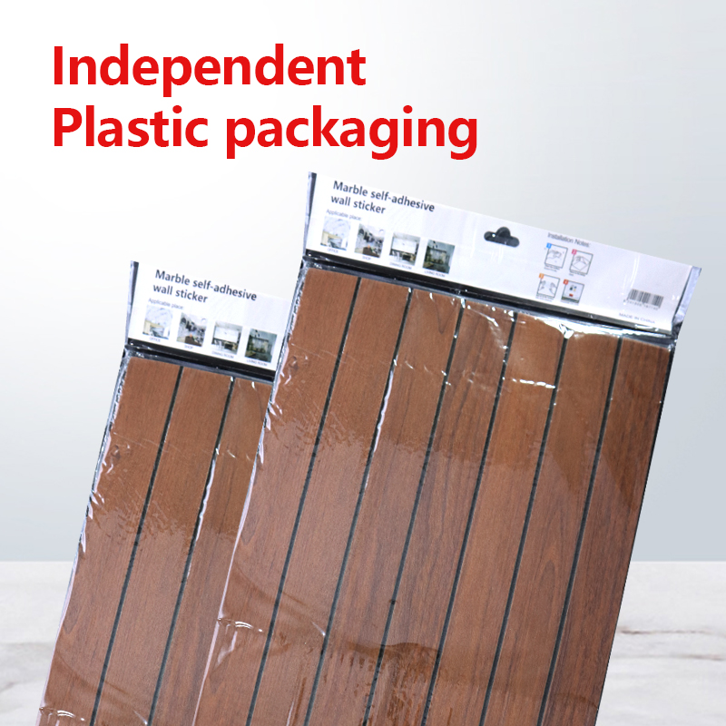 OEM Home Decor 3d grille self adhesive wall sticker Removable wood grain IXPE fluted wall panel sticker