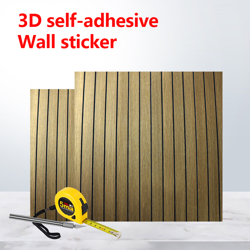High Gloss marble grain Self-Adhesive Waterproof ixpe 3d fluted wall sticker for Living Room and Bathroom
