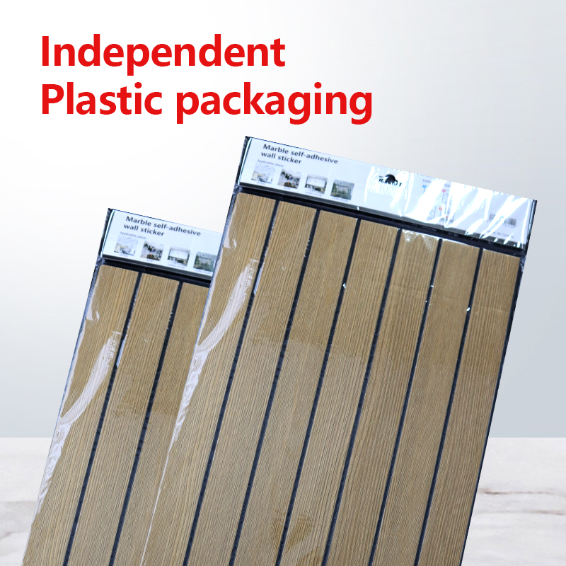 High Gloss marble grain Self-Adhesive Waterproof ixpe 3d fluted wall sticker for Living Room and Bathroom