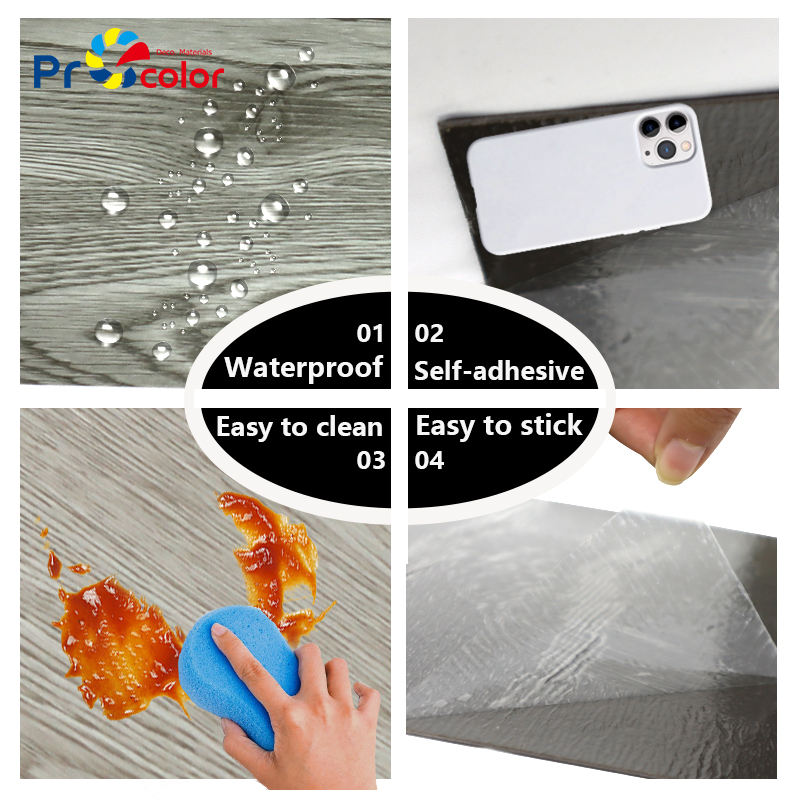 wholesale Eco-friendly easy installing 0.9-2mm thick lvt floor self adhesive for home office