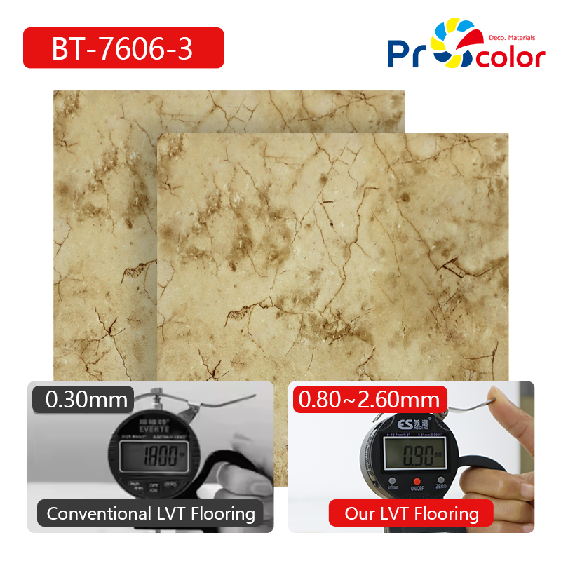 luxury vinyl tile lvt flooring durable self adhesive wood grain flooring for Home Commercial Office