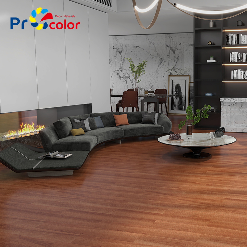 Modern style wood pattern waterproof self adhesive pvc lvt vinyl flooring tiles for house Indoor Decoration