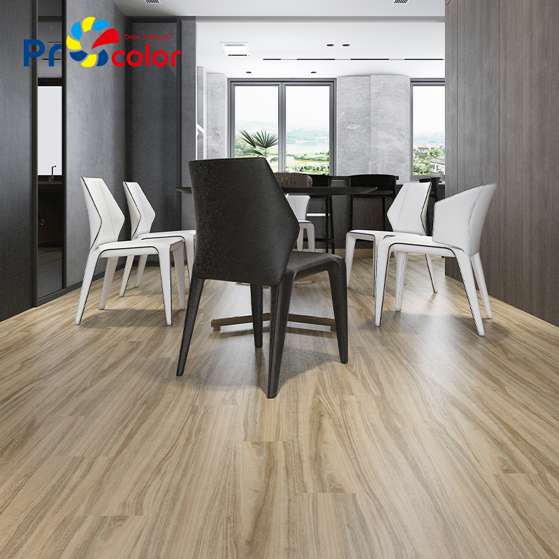 Wholesale Stylish wood grain pvc flooring waterproof self adhesive vinyl floor tiles for interior decoration